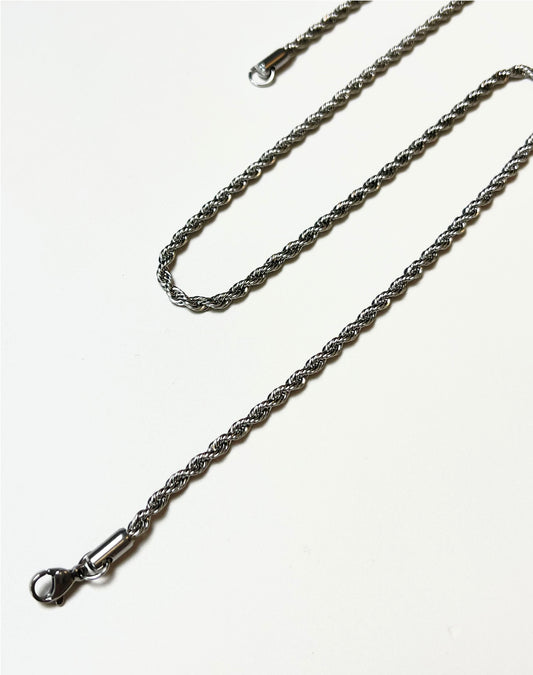 Spiral Woven Silver Necklace