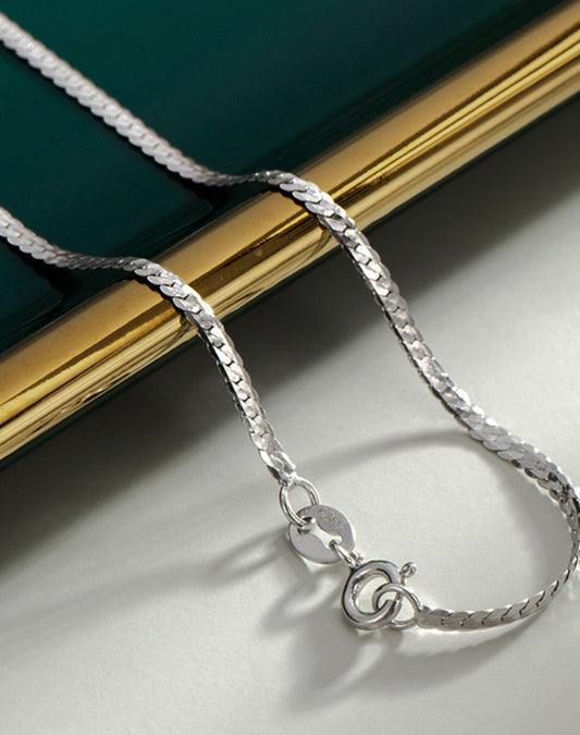 Basic Braid Silver Necklace