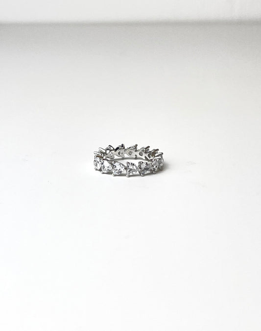 Lind Crystal Silver Ring