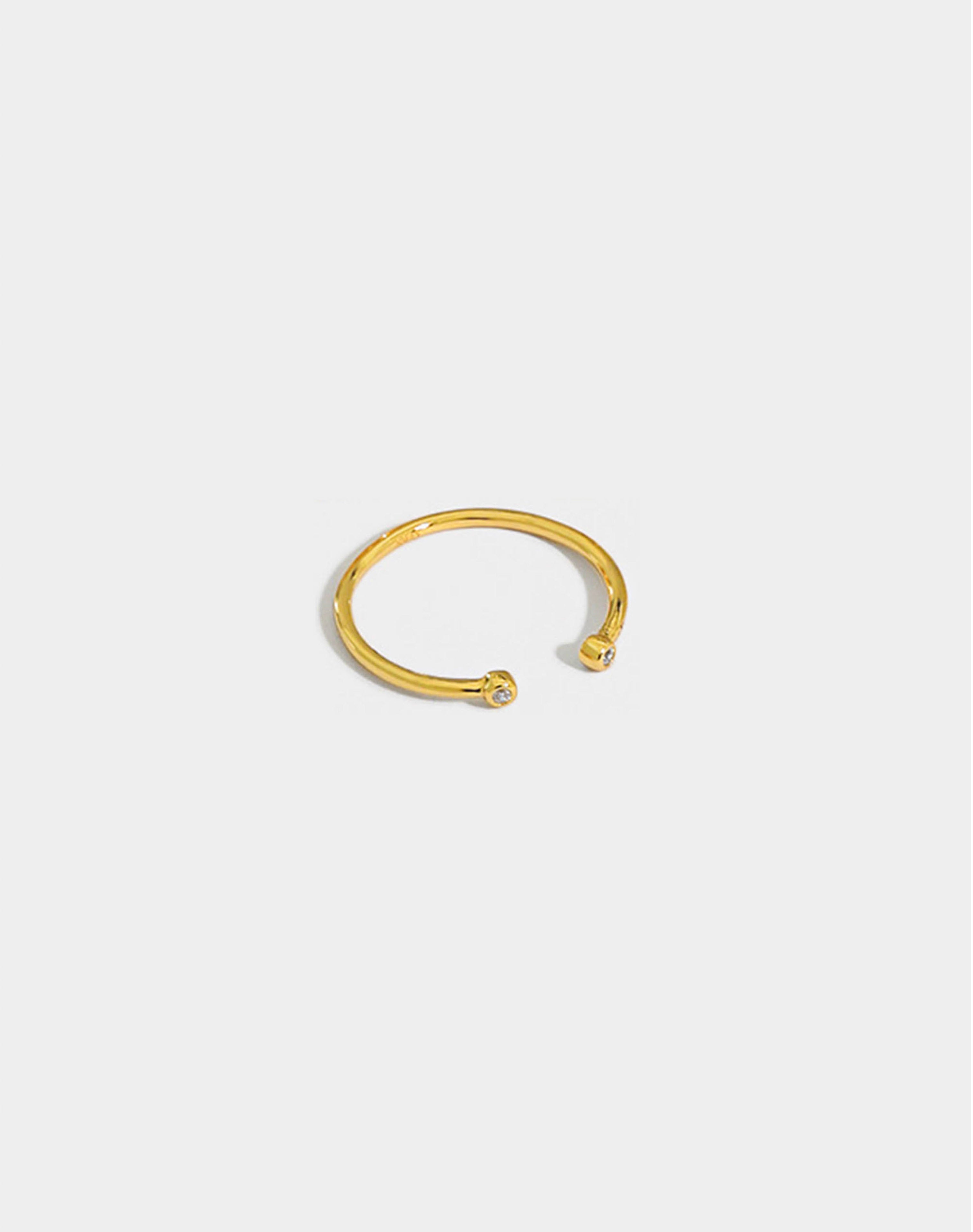 Duo Stone Gold Ring