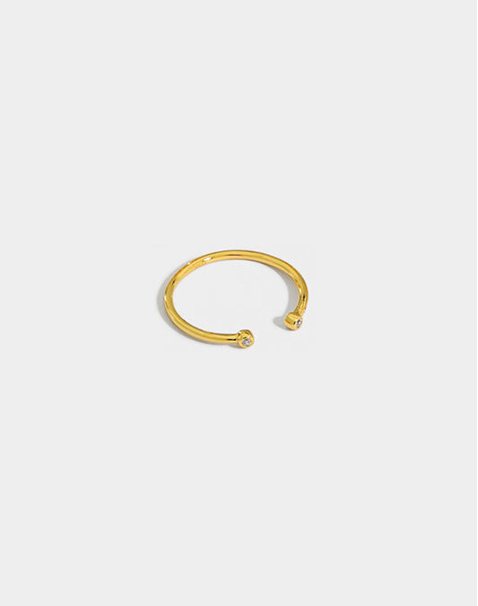 Duo Stone Gold Ring