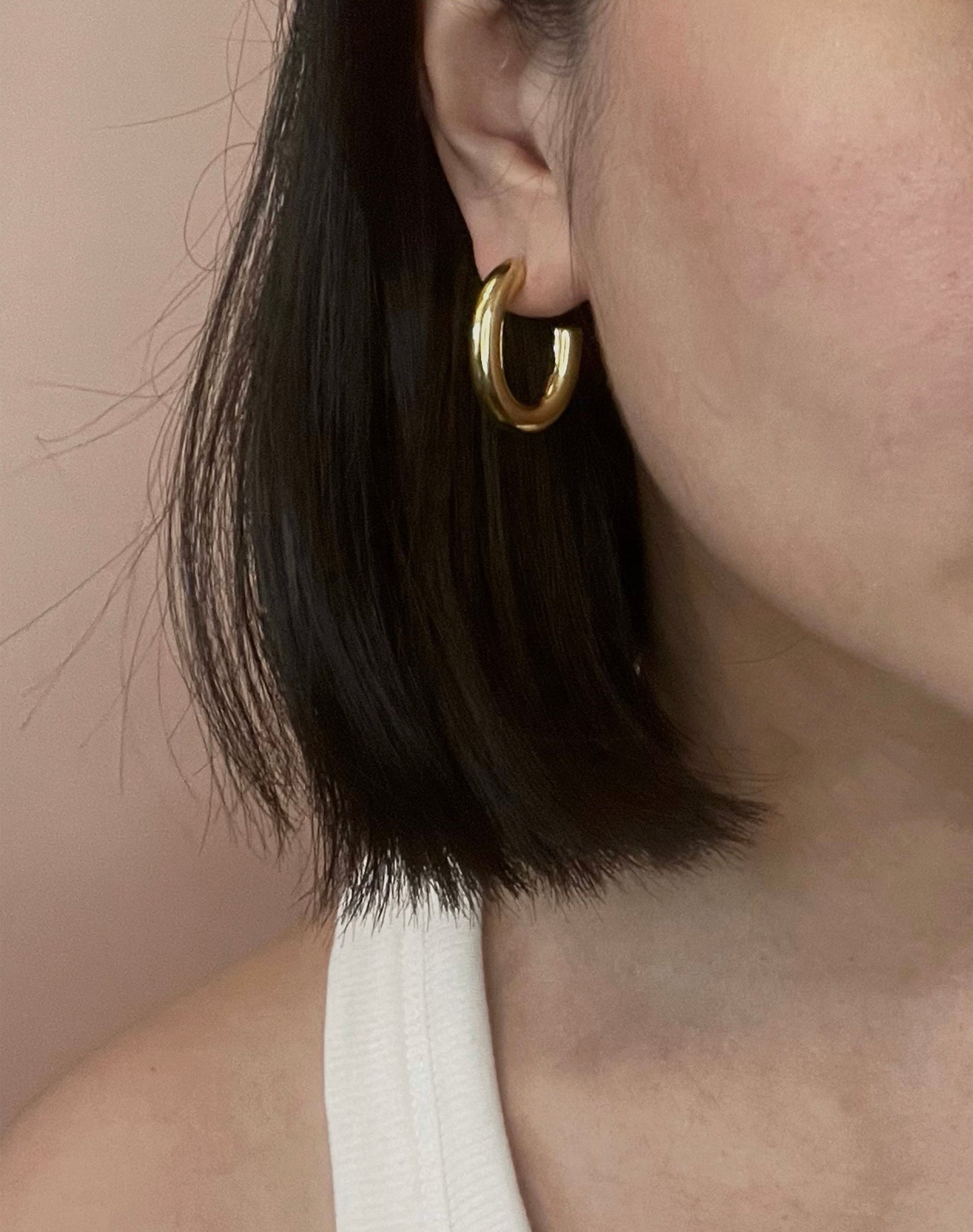 Poppy Hoop Gold Earrings