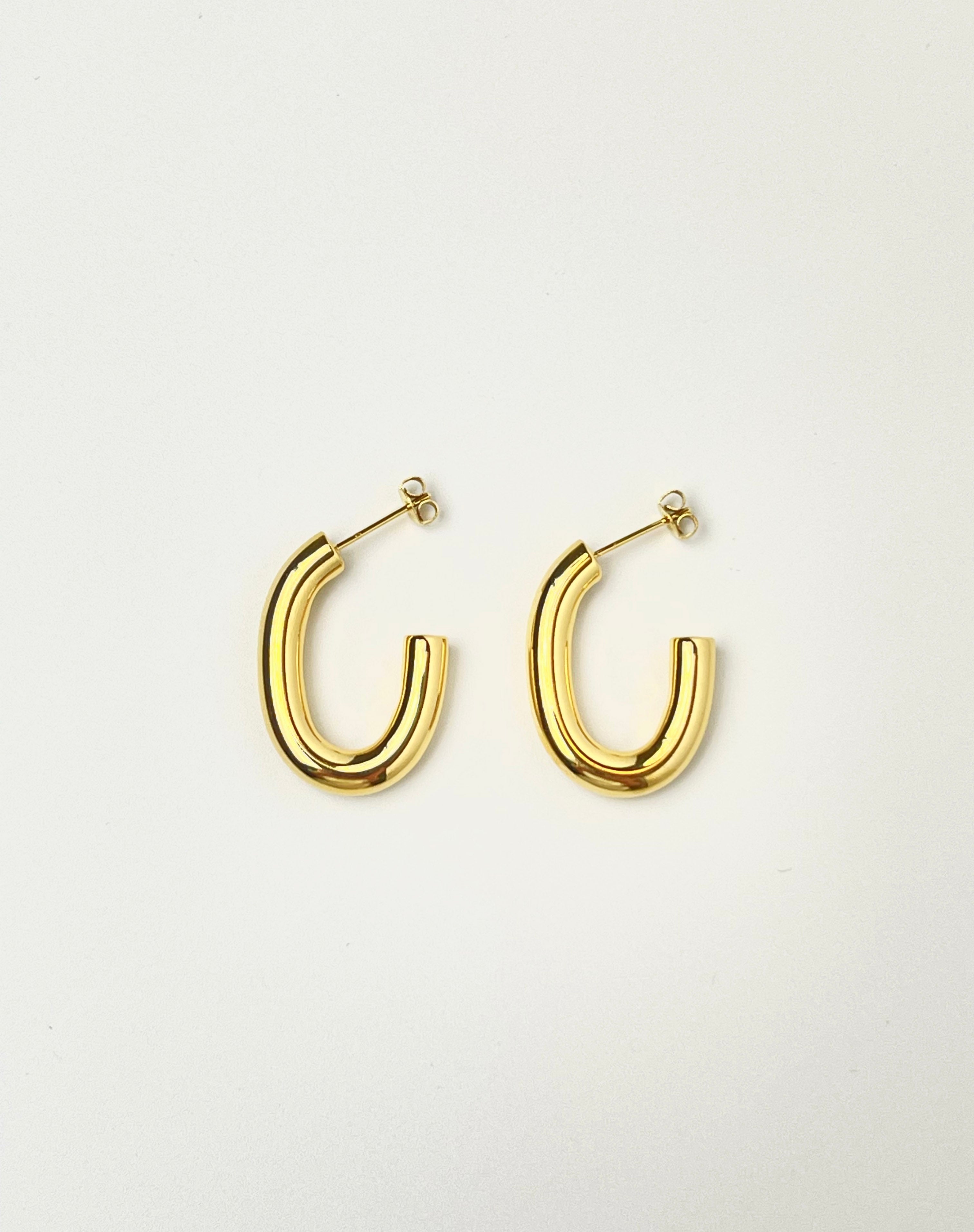 Poppy Hoop Gold Earrings