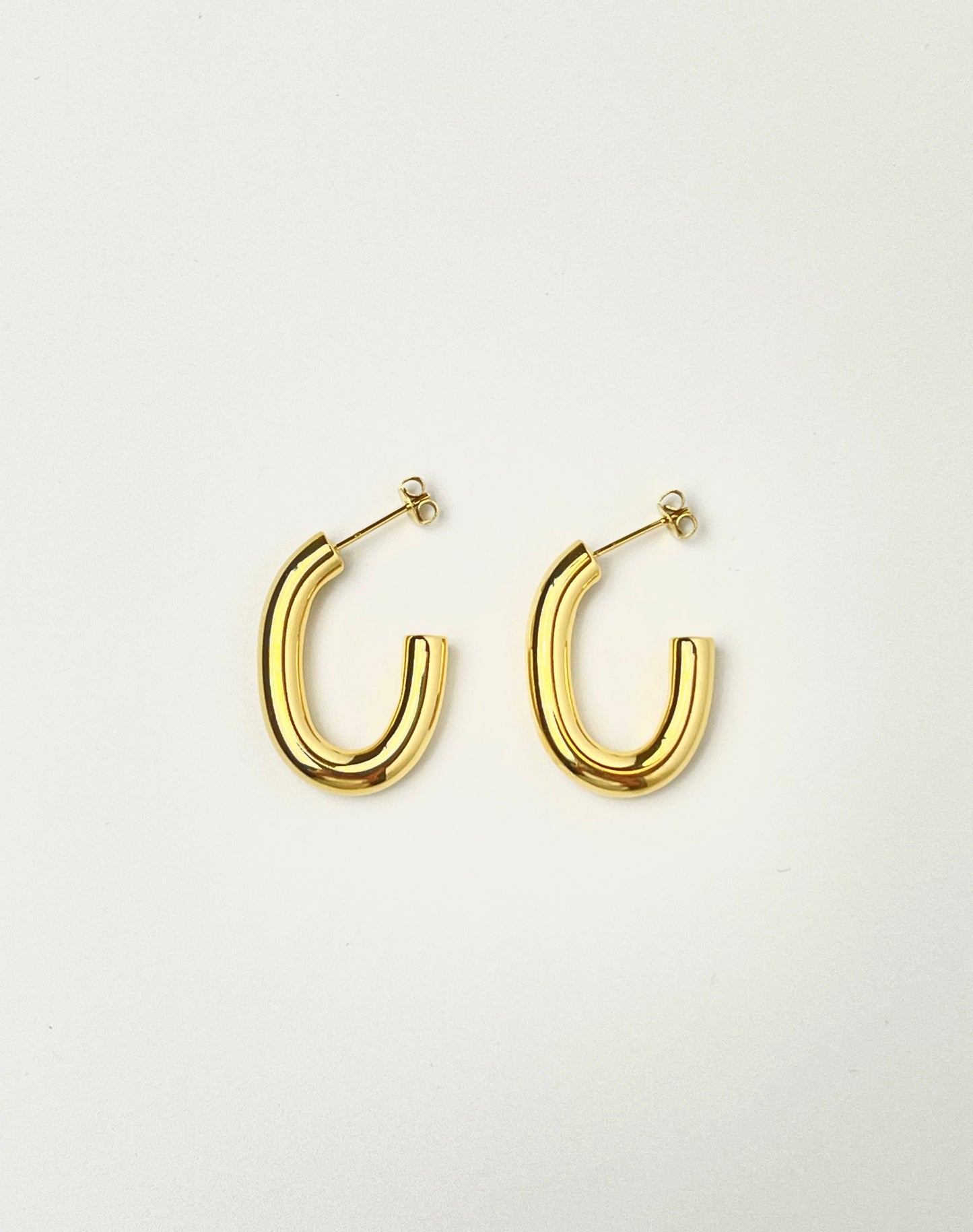 Poppy Hoop Gold Earrings