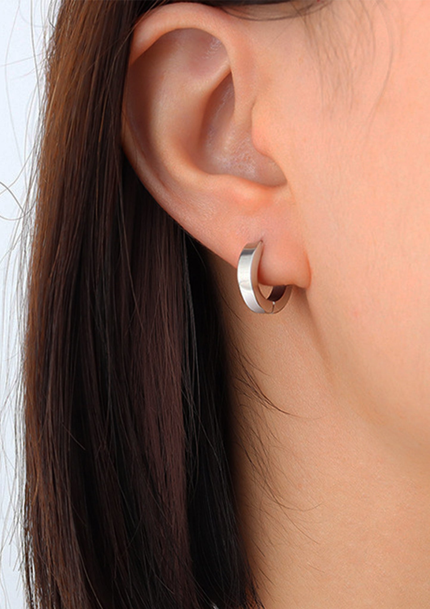 Mini Hoop Silver Earrings